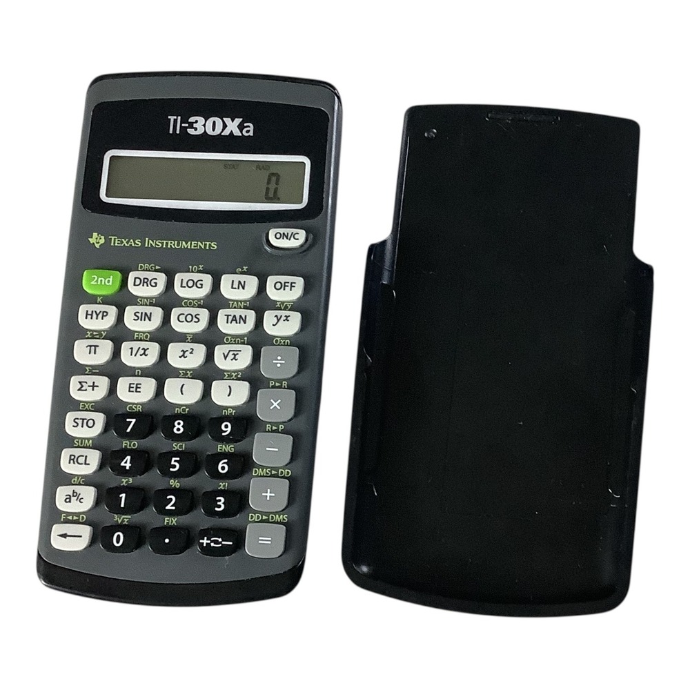 Texas Instruments TI-30Xa Scientific Calculator Gray‎ with Black Cover